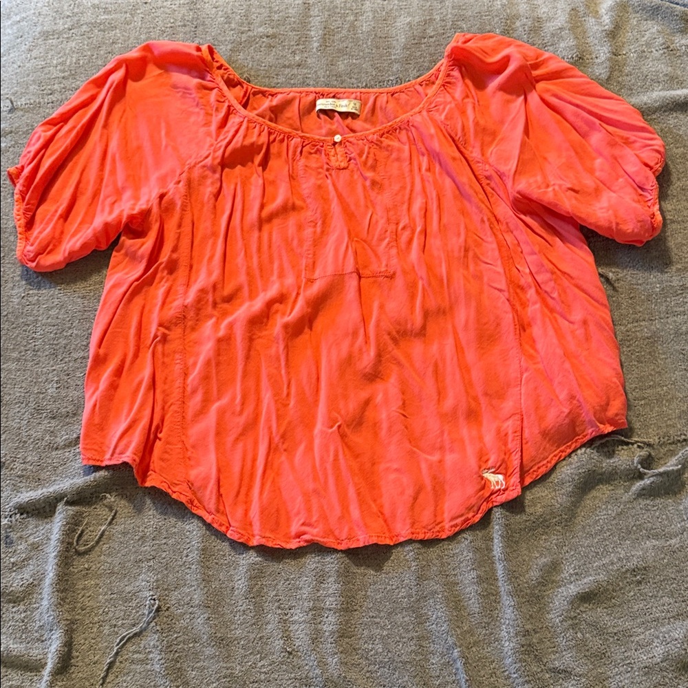 Abercrombie & Fitch Vibrant Orange Blouse